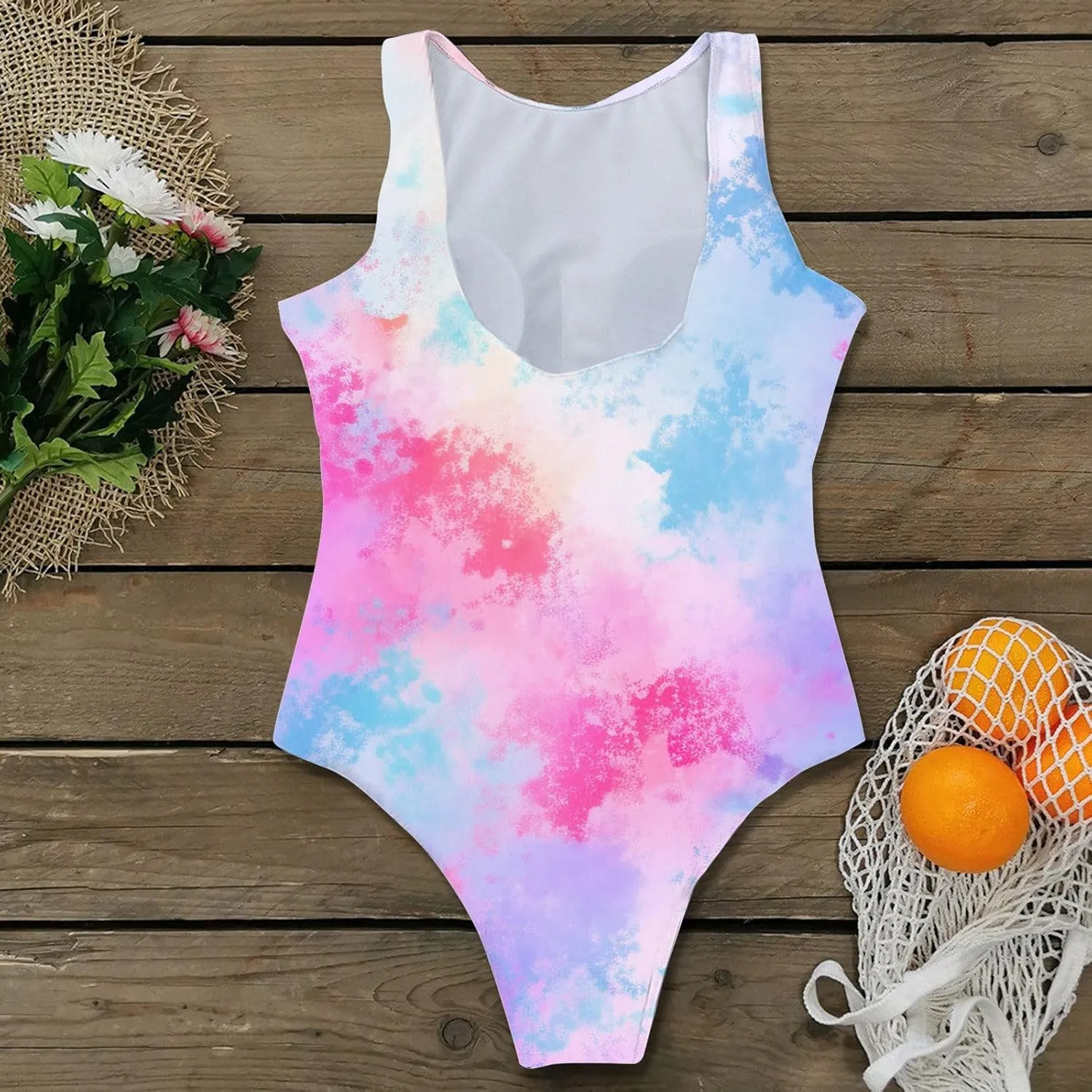 PTOLOCIF One Piece Swimsuit for Women Ruched High Cut Swimsuit Tummy Control Bathing Suit Monokini One-Piece Swimwear
