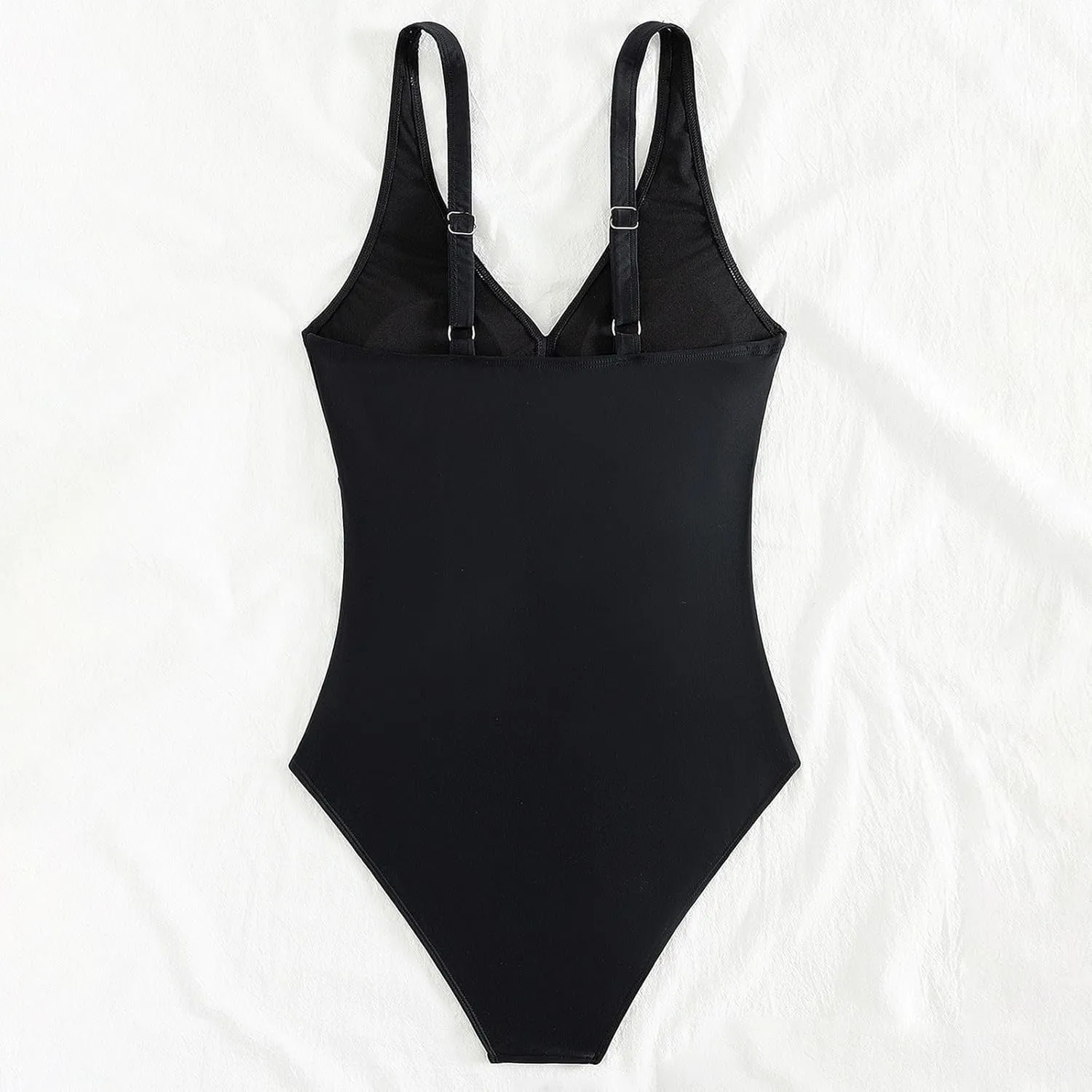 PTOLOCIF One Piece Swimsuit for Women Sexy Mesh High Neck Bathing Suit Color Block Tummy Control Swim Suit Swimwear
