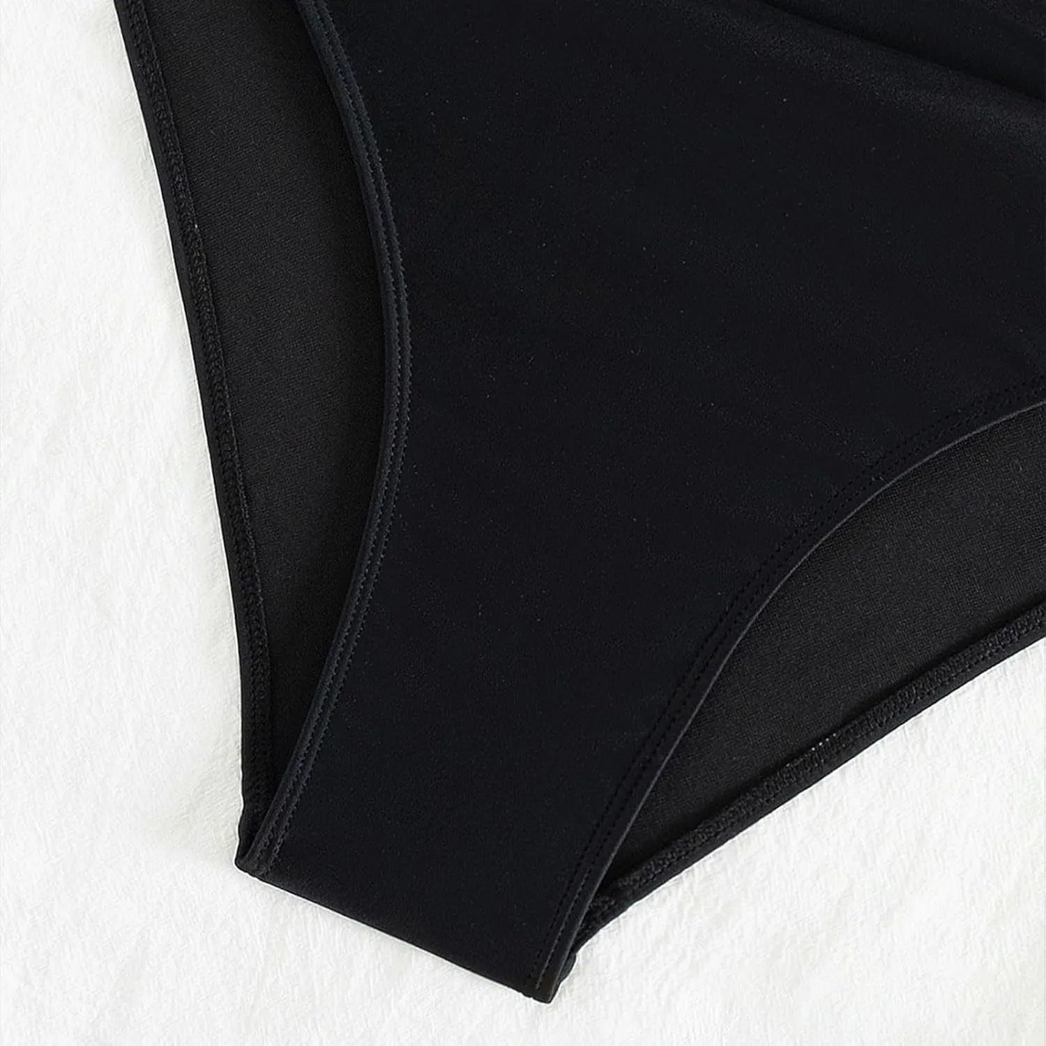PTOLOCIF One Piece Swimsuit for Women Sexy Mesh High Neck Bathing Suit Color Block Tummy Control Swim Suit Swimwear