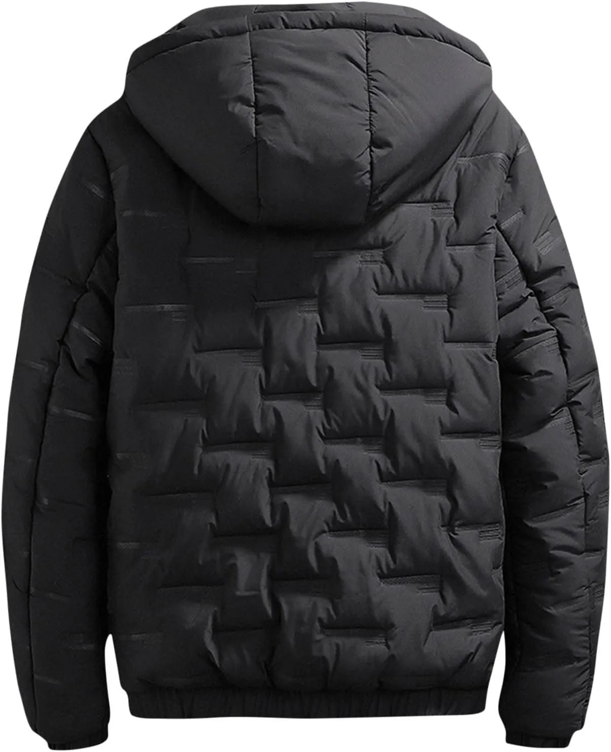 Puffer Jackets for Men Winter Hooded Coats Quilted Down Parkas Jackets Thicken Bubble Overcoats with Pocket Warm Coat