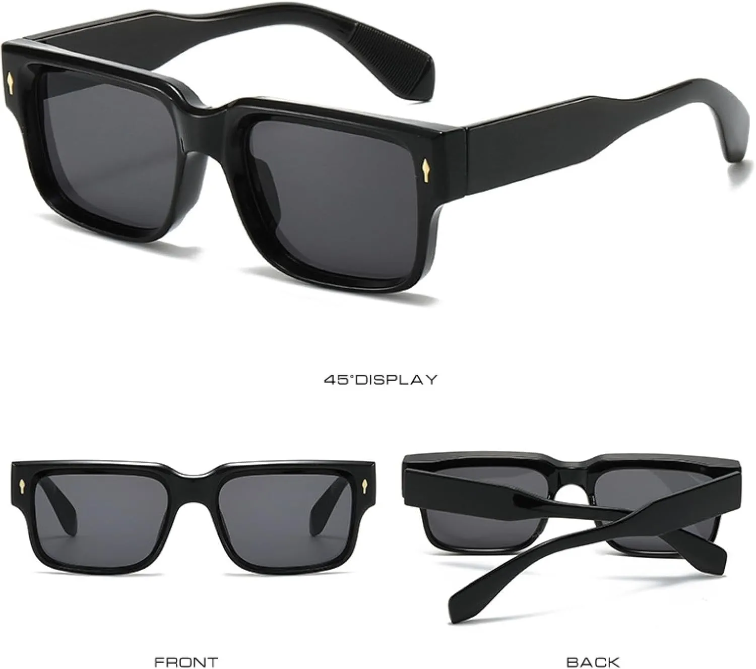 Quality Small Retro Sunglasses for Women Men Fashion Black Frame Glasses Eyewear Shades Uv400