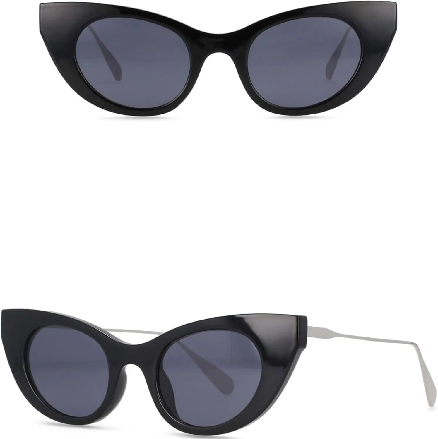 Retro Cat Eye Stripe Sunglasses Fashion Men Women Shades Uv400 Vintage Glasses