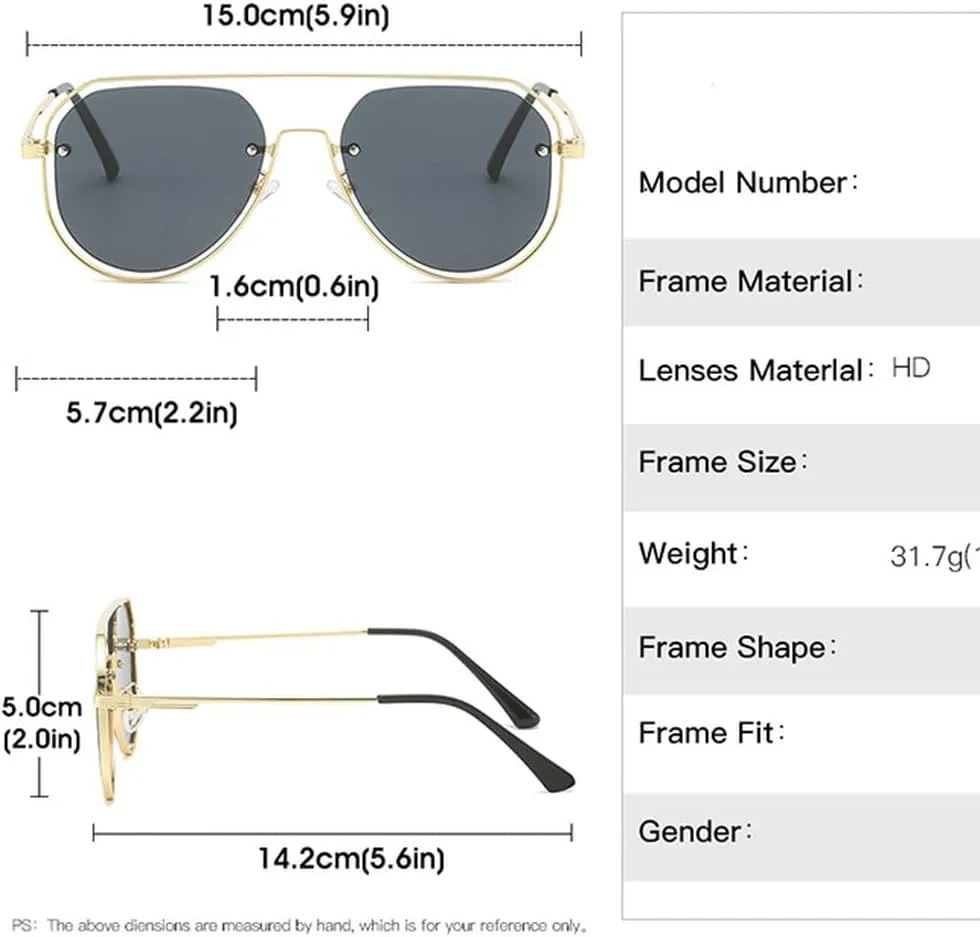 Retro Punk Round Sunglasses For Women Men Vintage Driving Hollow Out Metal Frame Sun Glasses Shades UV400 Eyeglasses