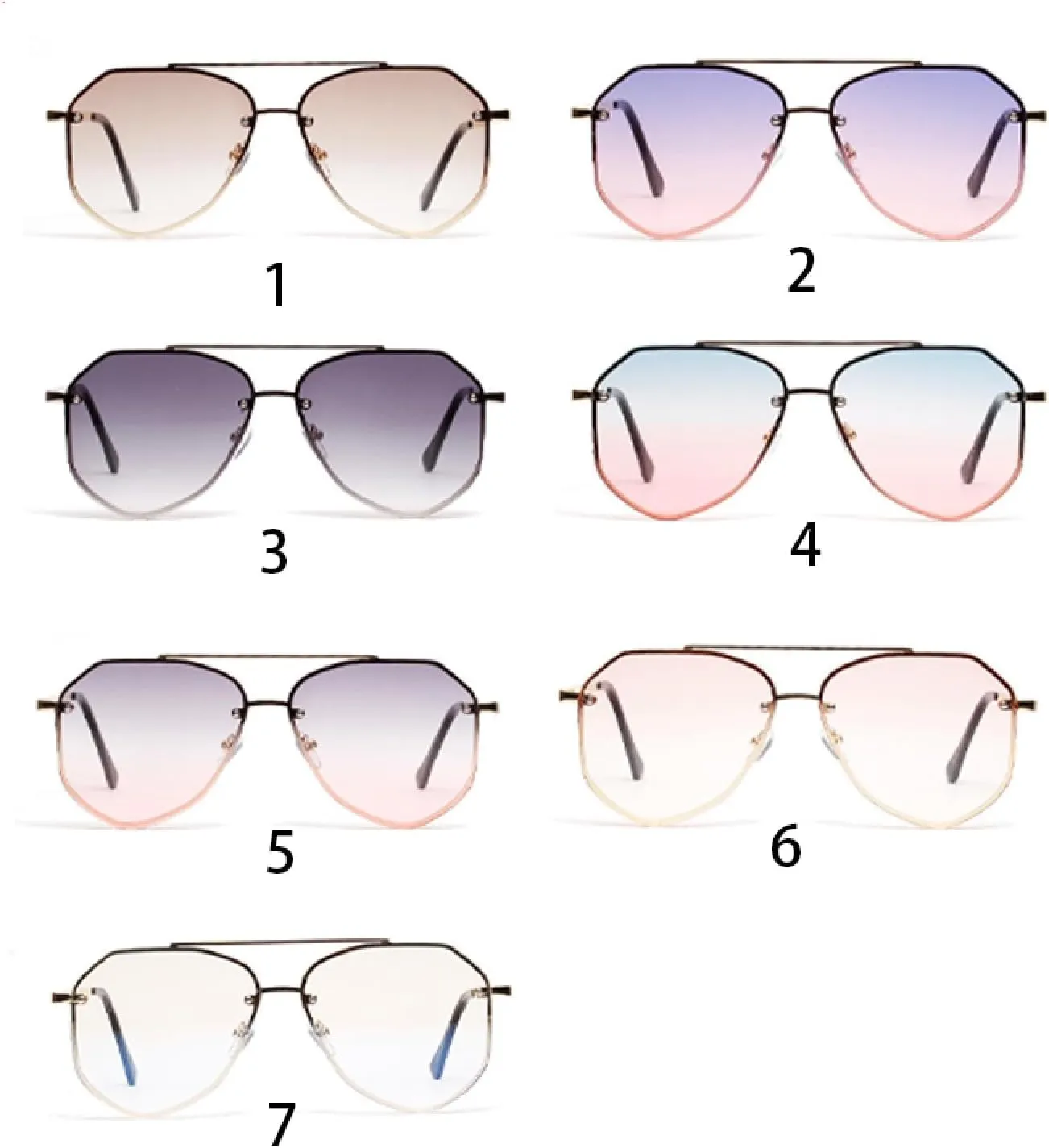 Retro Round Sunglasses for Men Women Luxury Metal Vintage Mirror Polygonal Gold Tea Sun Glasses Uv400