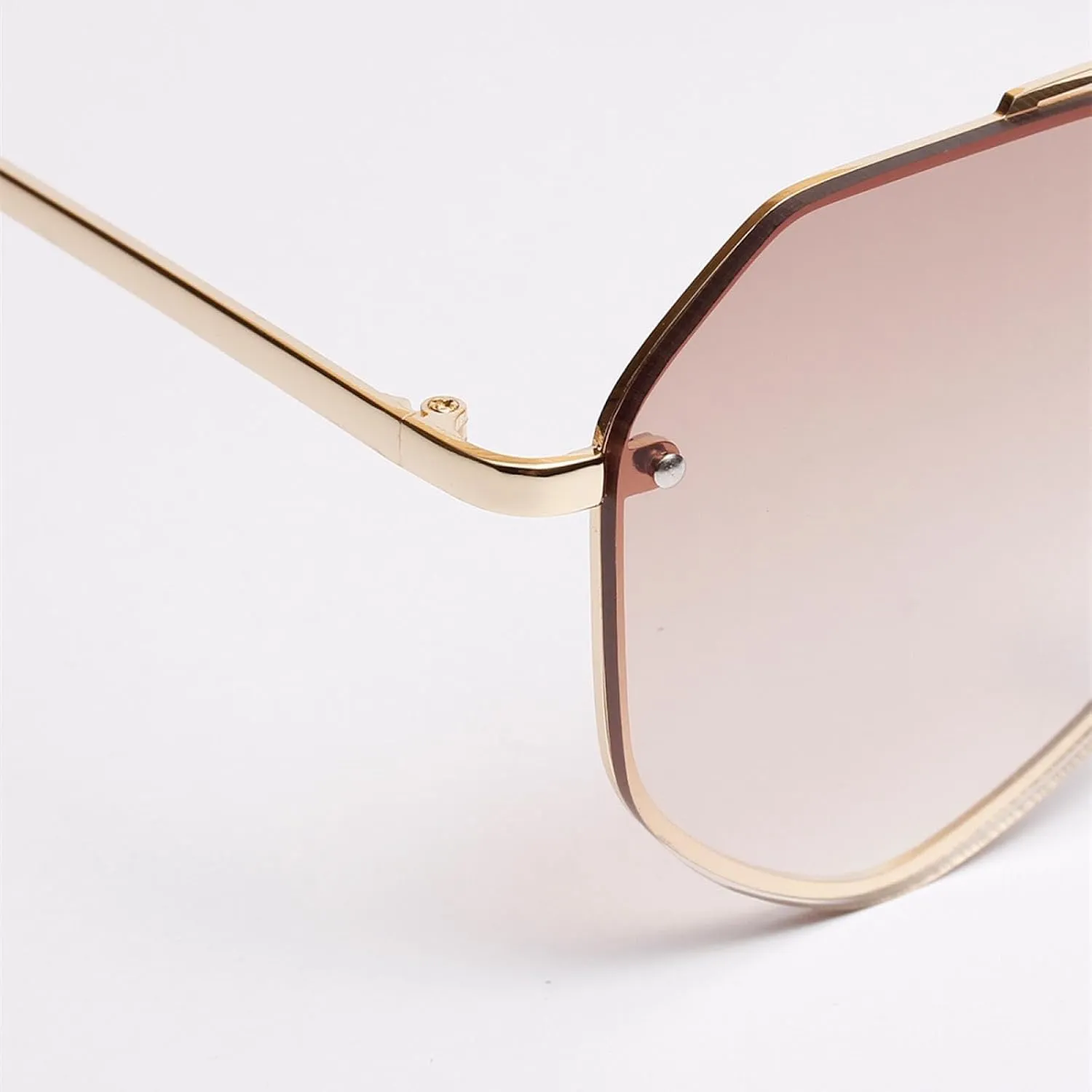 Retro Round Sunglasses for Men Women Luxury Metal Vintage Mirror Polygonal Gold Tea Sun Glasses Uv400