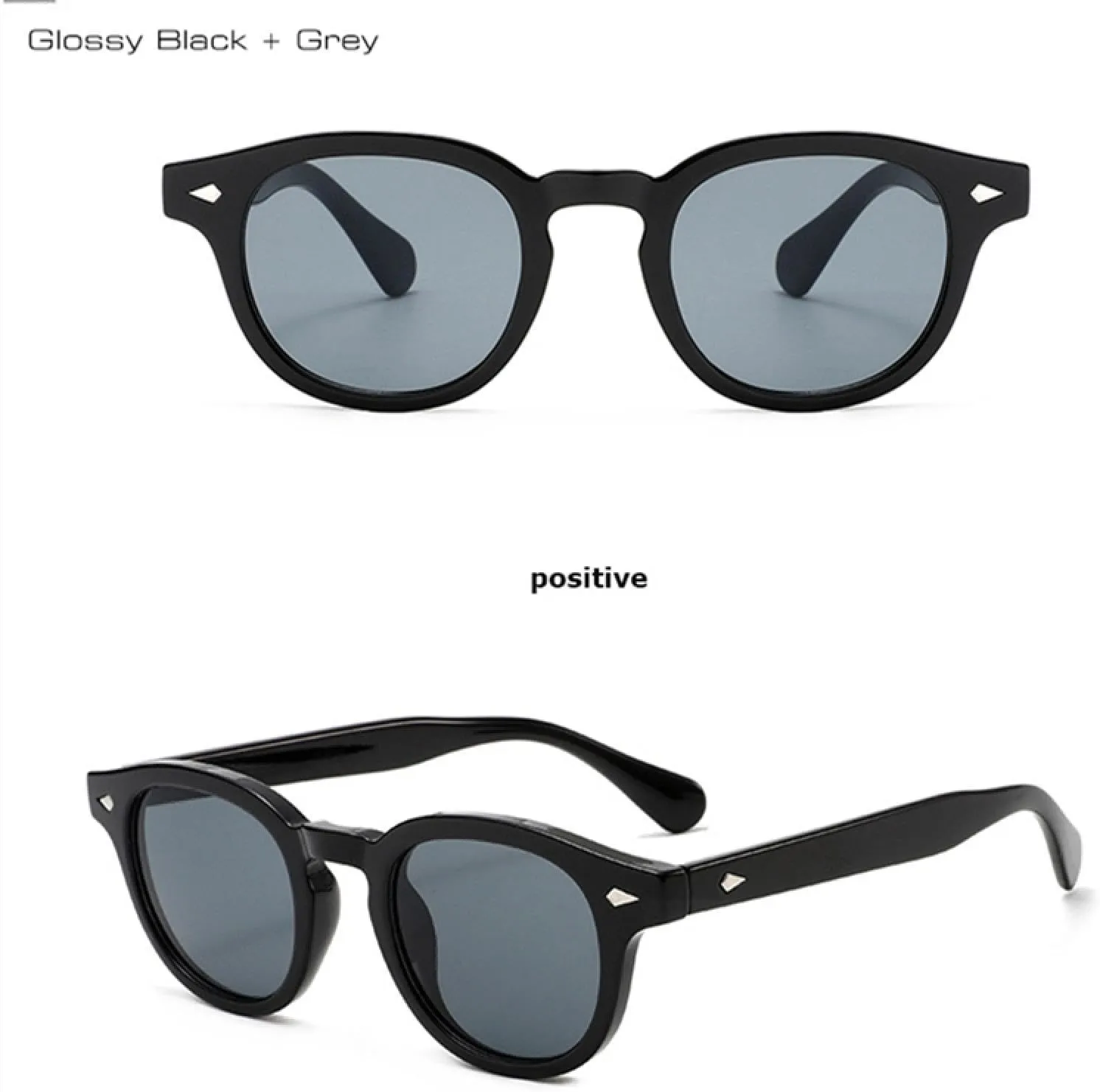 Retro Round Women Sunglasses Shades Uv400 Fashion Red Green Men Punk Rivets Gradient Sun Glasses