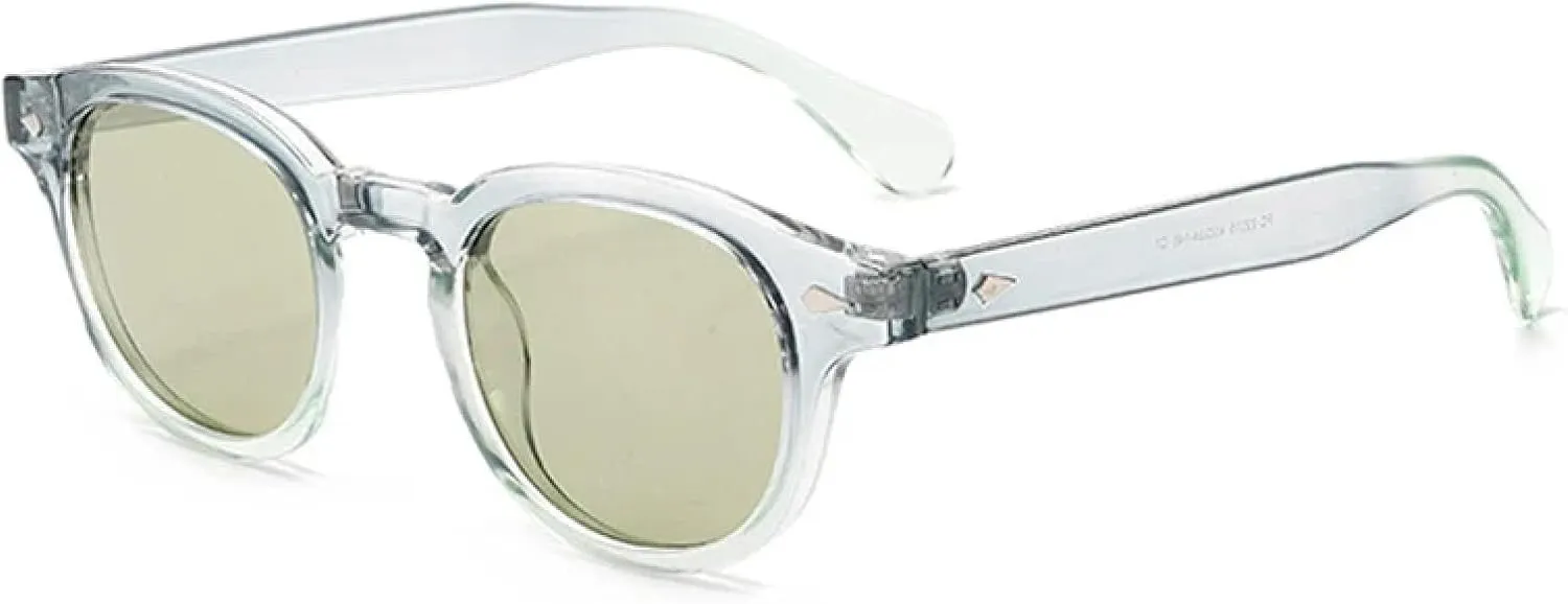 Retro Round Women Sunglasses Shades Uv400 Fashion Red Green Men Punk Rivets Gradient Sun Glasses