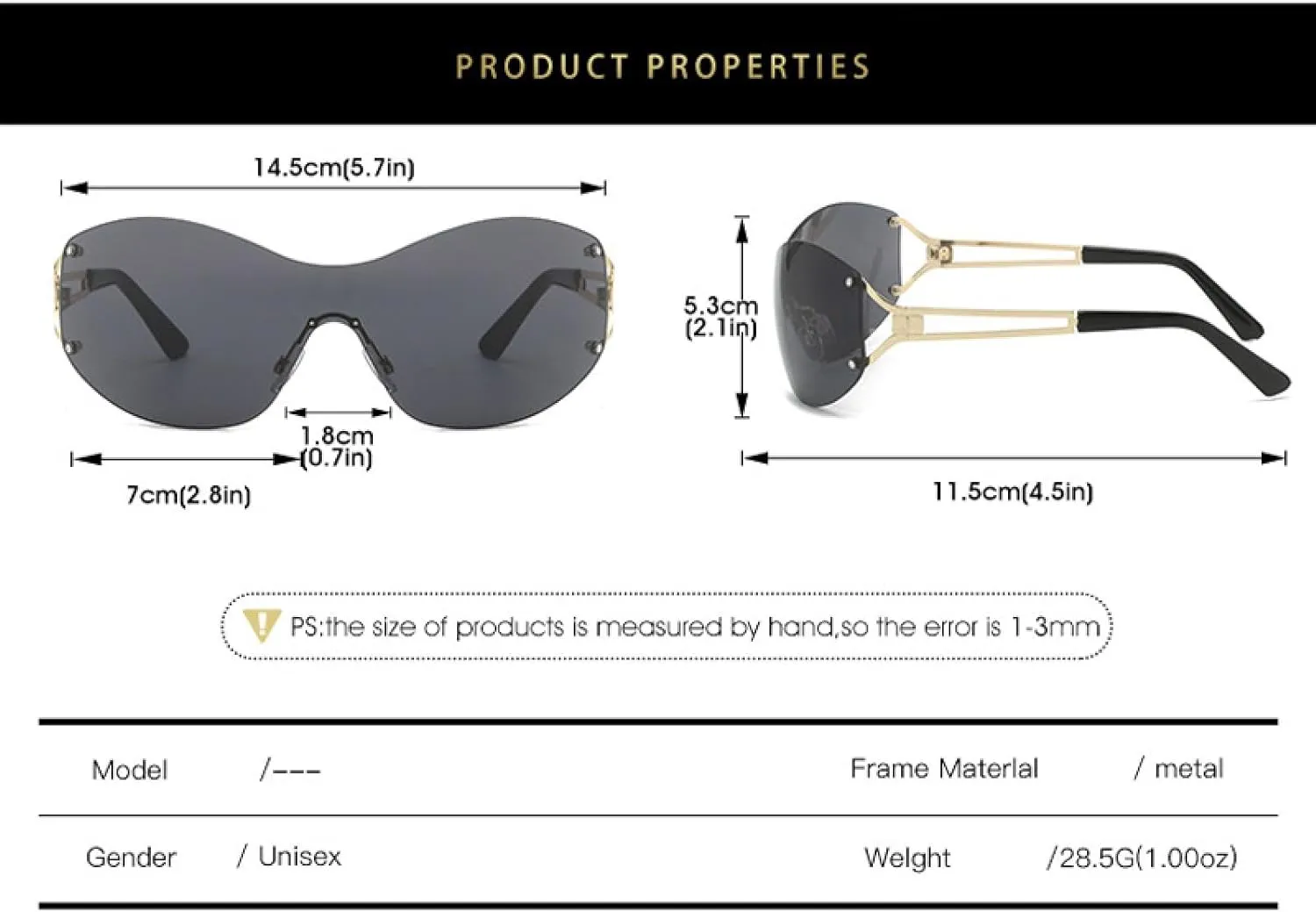Rimless Sunglasses Women Men Fashion Glasses Outdoors Cycling Shades Uv400
