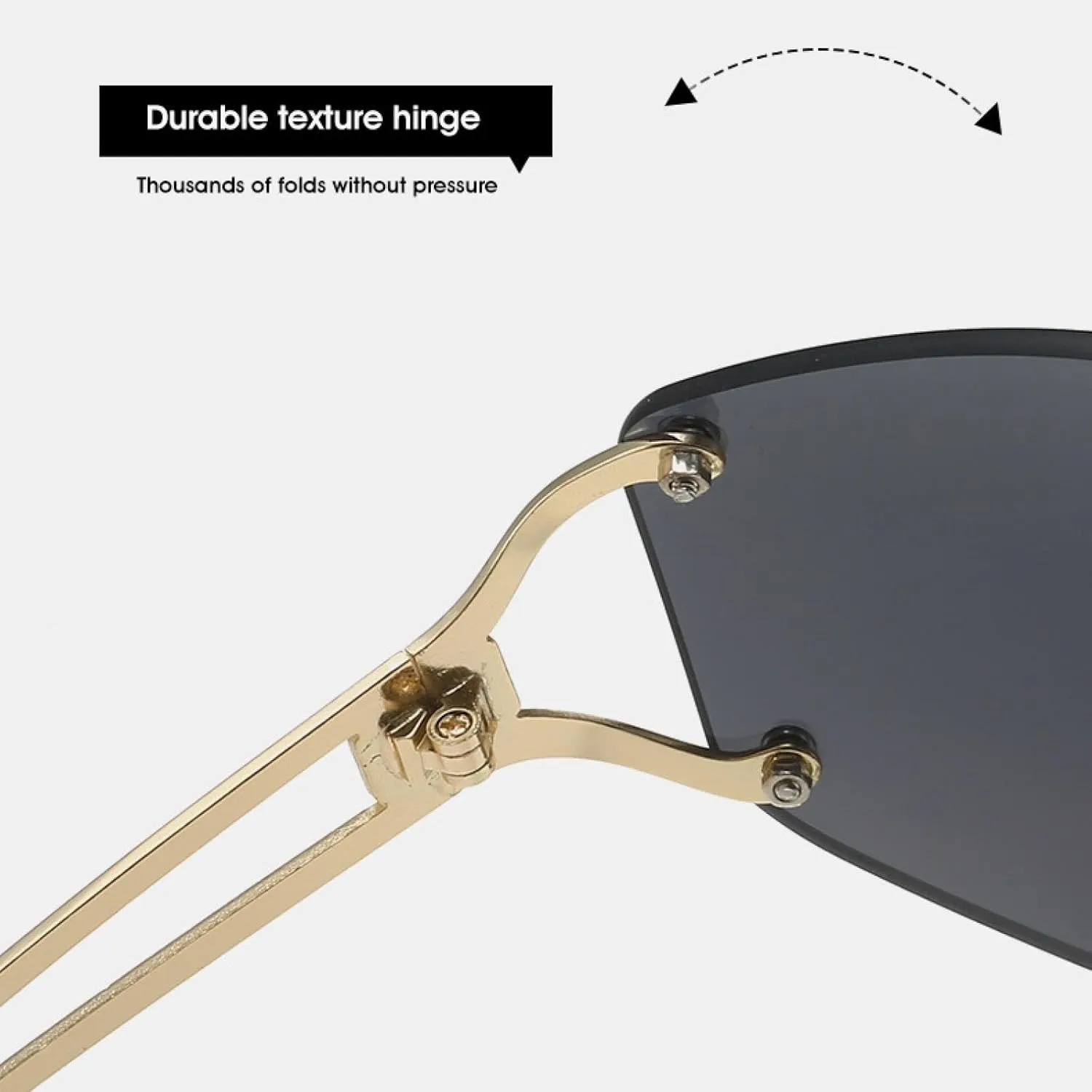 Rimless Sunglasses Women Men Fashion Glasses Outdoors Cycling Shades Uv400