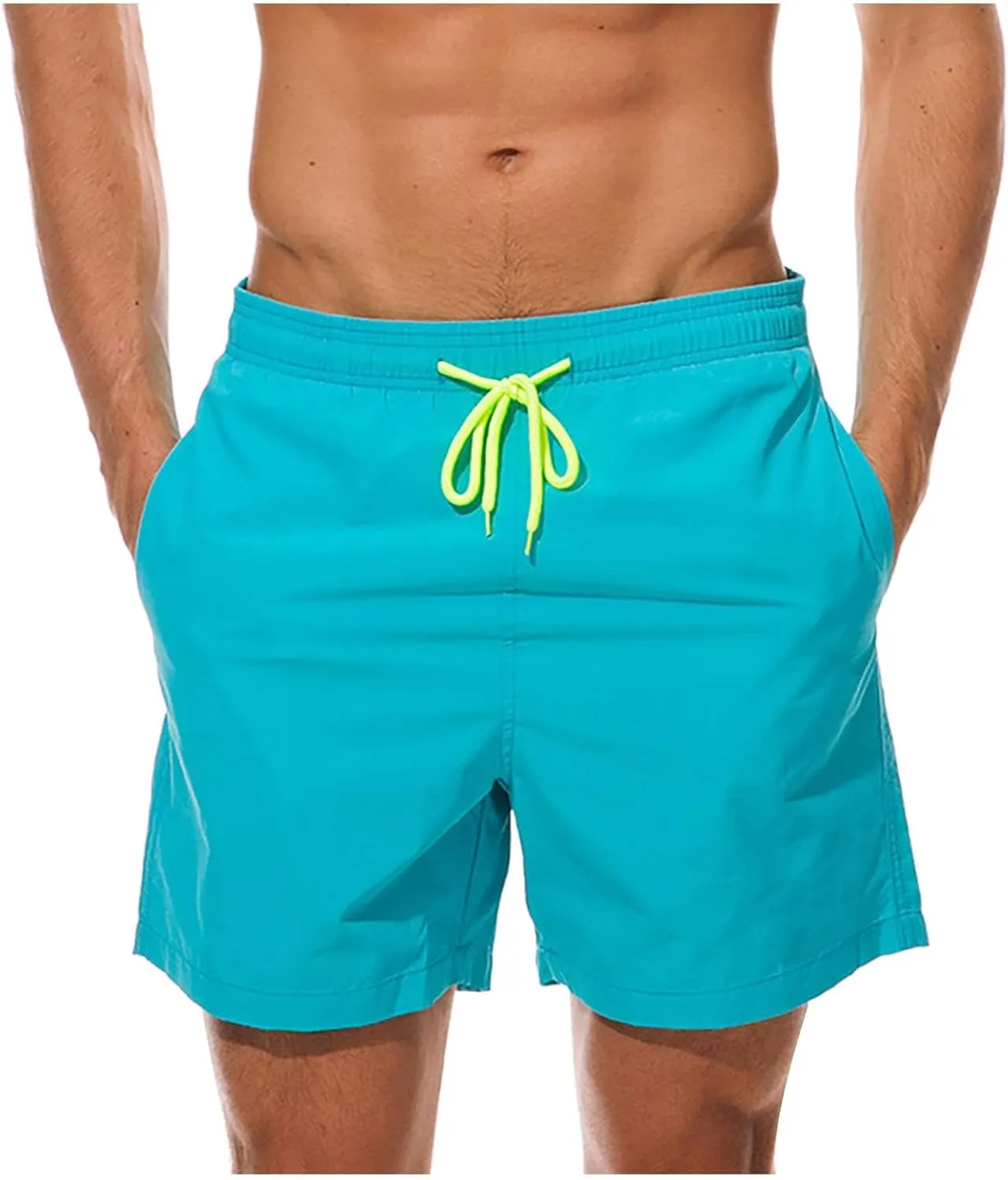 RTRDE Men's Board Shorts Swimming Trunk Quick Dry Shorts Summer Holiday Beach Shorts with Pockets Bathing Suit, M-4XL