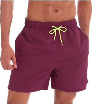 RTRDE Men's Board Shorts Swimming Trunk Quick Dry Shorts Summer Holiday Beach Shorts with Pockets Bathing Suit, M-4XL