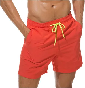 RTRDE Men's Board Shorts Swimming Trunk Quick Dry Shorts Summer Holiday Beach Shorts with Pockets Bathing Suit, M-4XL