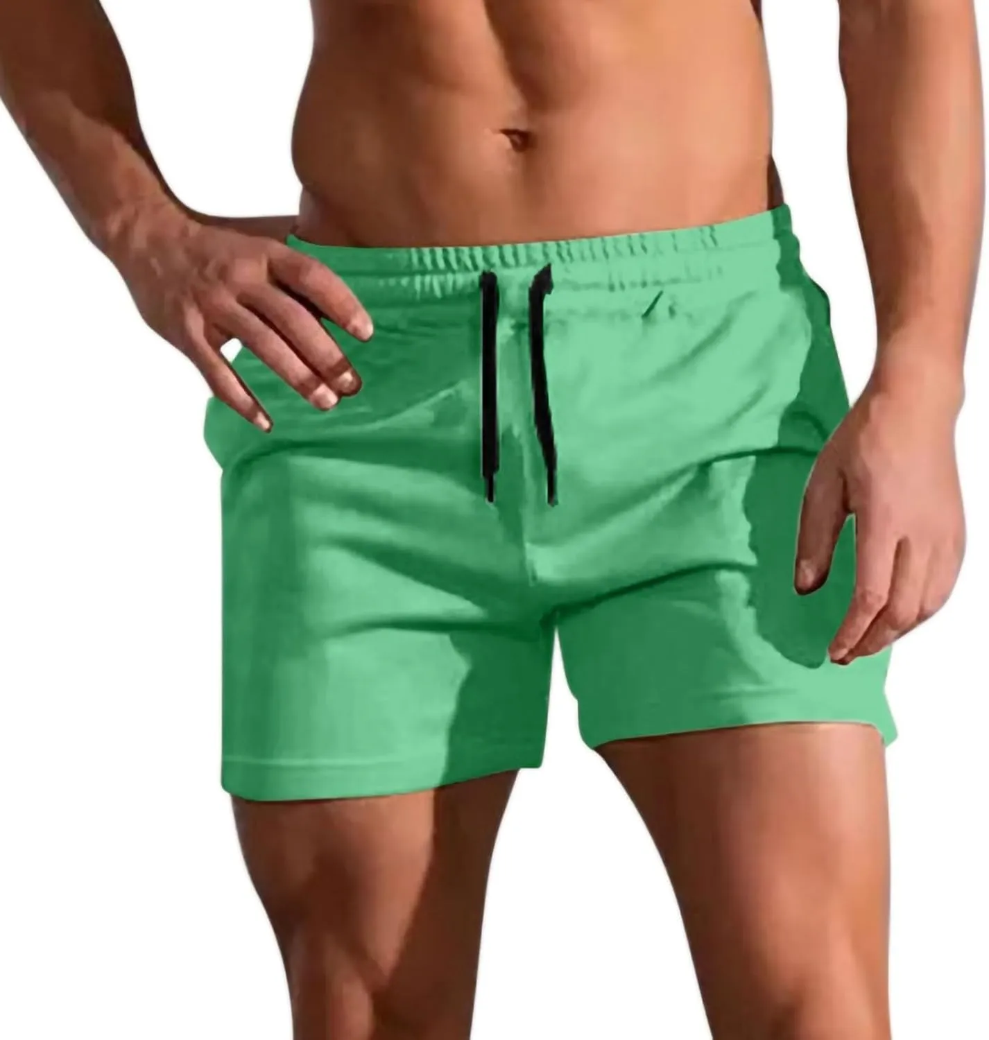 Running Shorts for Men 3 Inch Quick Dry Athletic Lightweight Workout Gym Active Short Pants Beach Outfits with Pockets
