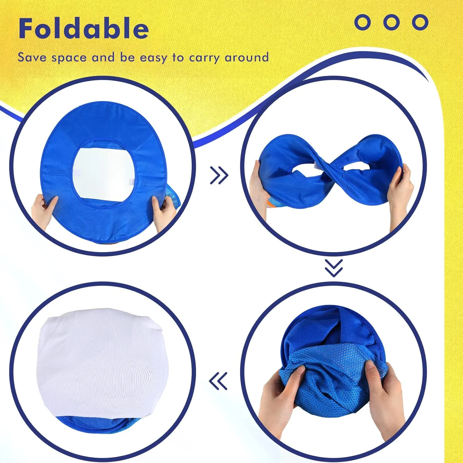 SATINIOR 6 Pcs Hard Hat Sun Shade High Visibility Sun Visor Neck Sunshade with Reflective Strip Hard Hat Accessories Construction Sites for Men Women, Hard Hat Not Included