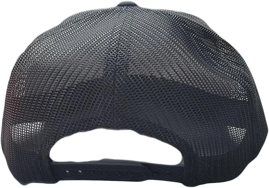 Security Trucker Mesh 5 Panel Snapback Baseball Cap Hat Black