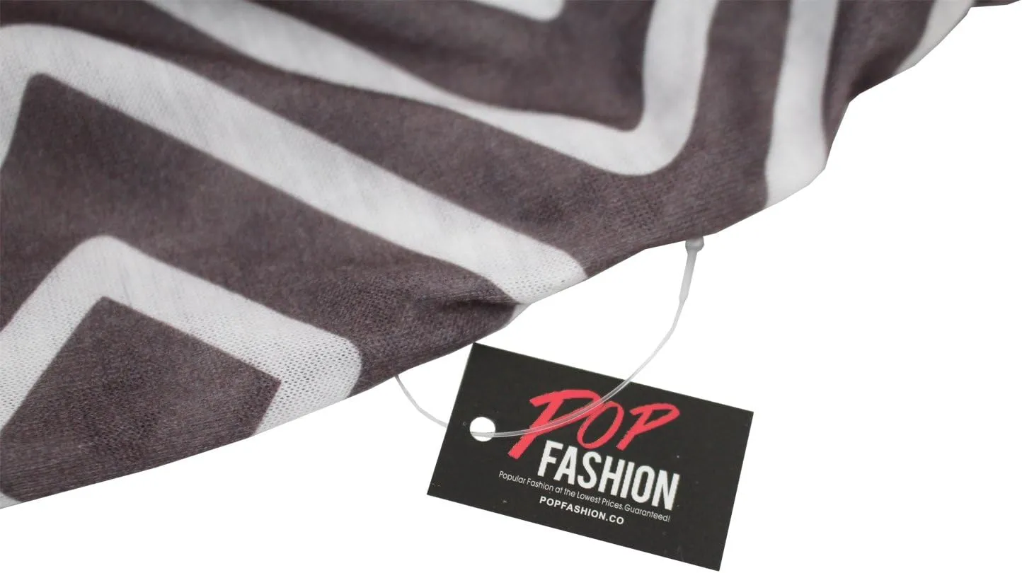 Shop Women's Infinity Scarf with Zipper Pocket, Geometric Pattern
