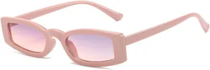 Small Frame Sunglasses Woman Fashion Female Vintage Leopard Blue Uv400
