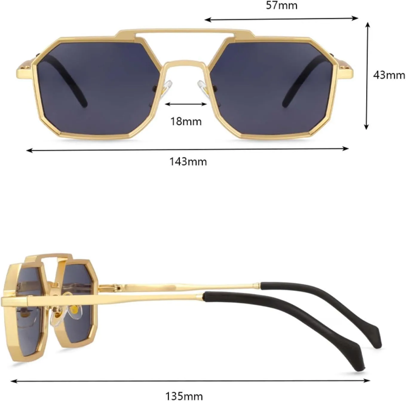 Steam Punk Sunglasses for Men Fashion Women Shades Uv400 Vintage Glasses