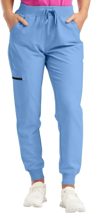 Stretch Scrubs for Women Pants High Waist Drawstring Joggers Yoga Pants Lightweight Pockets Cinch Bottom Lounge Pants