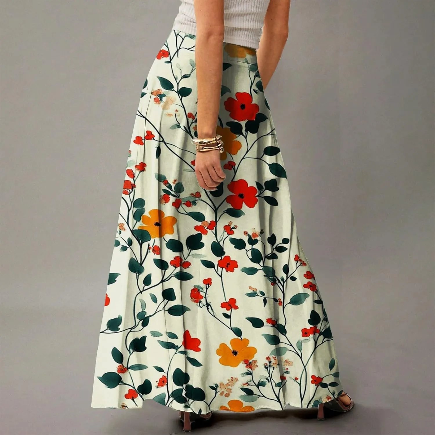 Summer Women's Skirts, Casual Vacation Elegantes Maxi Trendy Womens Skirts
