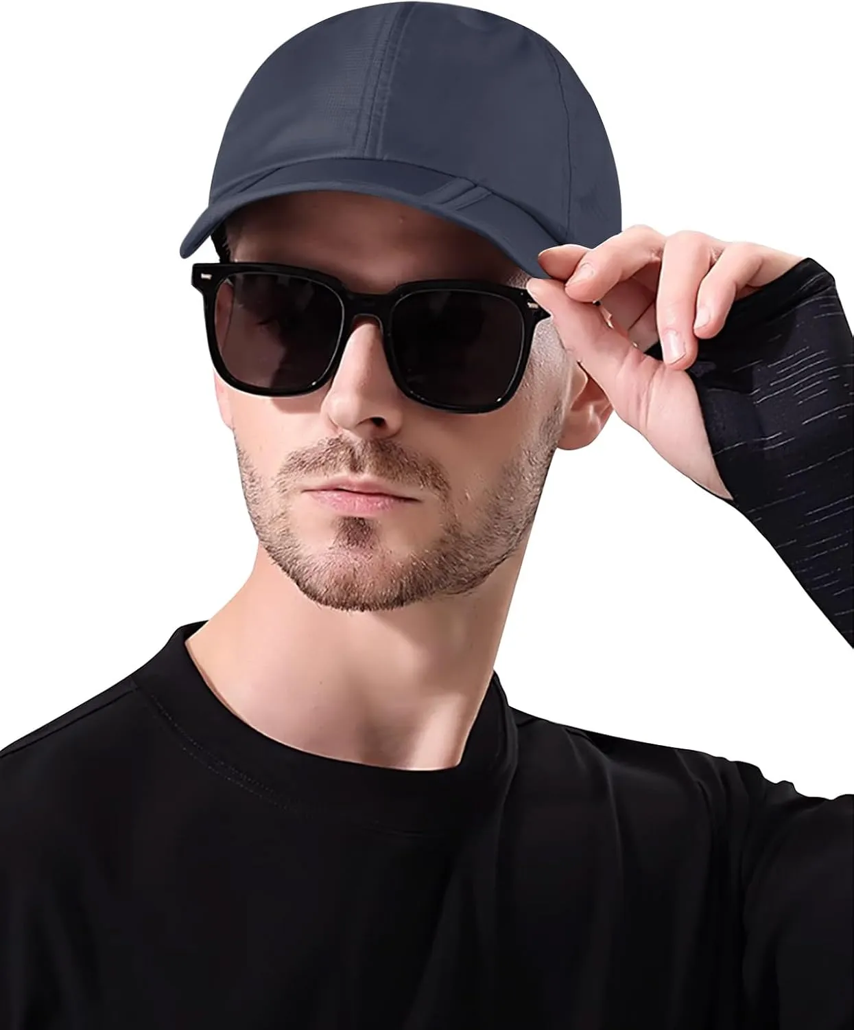 Sumolux Men Women Outdoor Rain Sun Waterproof Quick-Drying Long Brim Collapsible Portable Hat