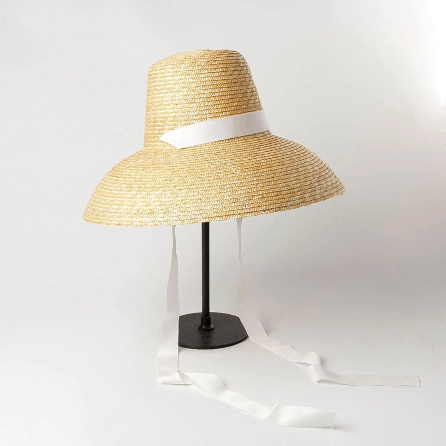 Sunshade Straw Hat with Chin Strap Hand-woven Elegant r Hat for Sun Hat Wide Brim Sunhat for Friend Gathering Parti