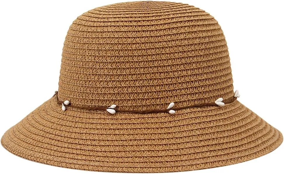 Surkat Girls Flower Straw Hat Large Brim Beachwear Sunhat Floral Tea Party Cap