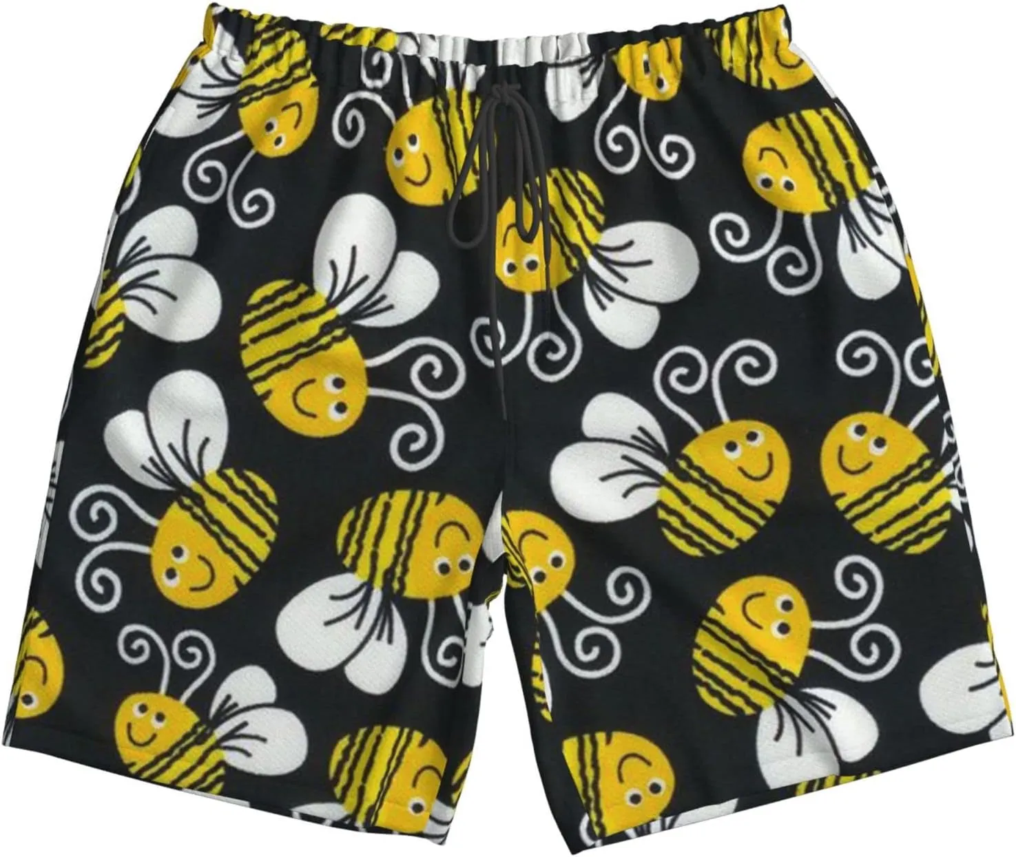 SWEET TANG Men's Soft Short Pants Breathable Beachwear Loose Shorts with Pockets
