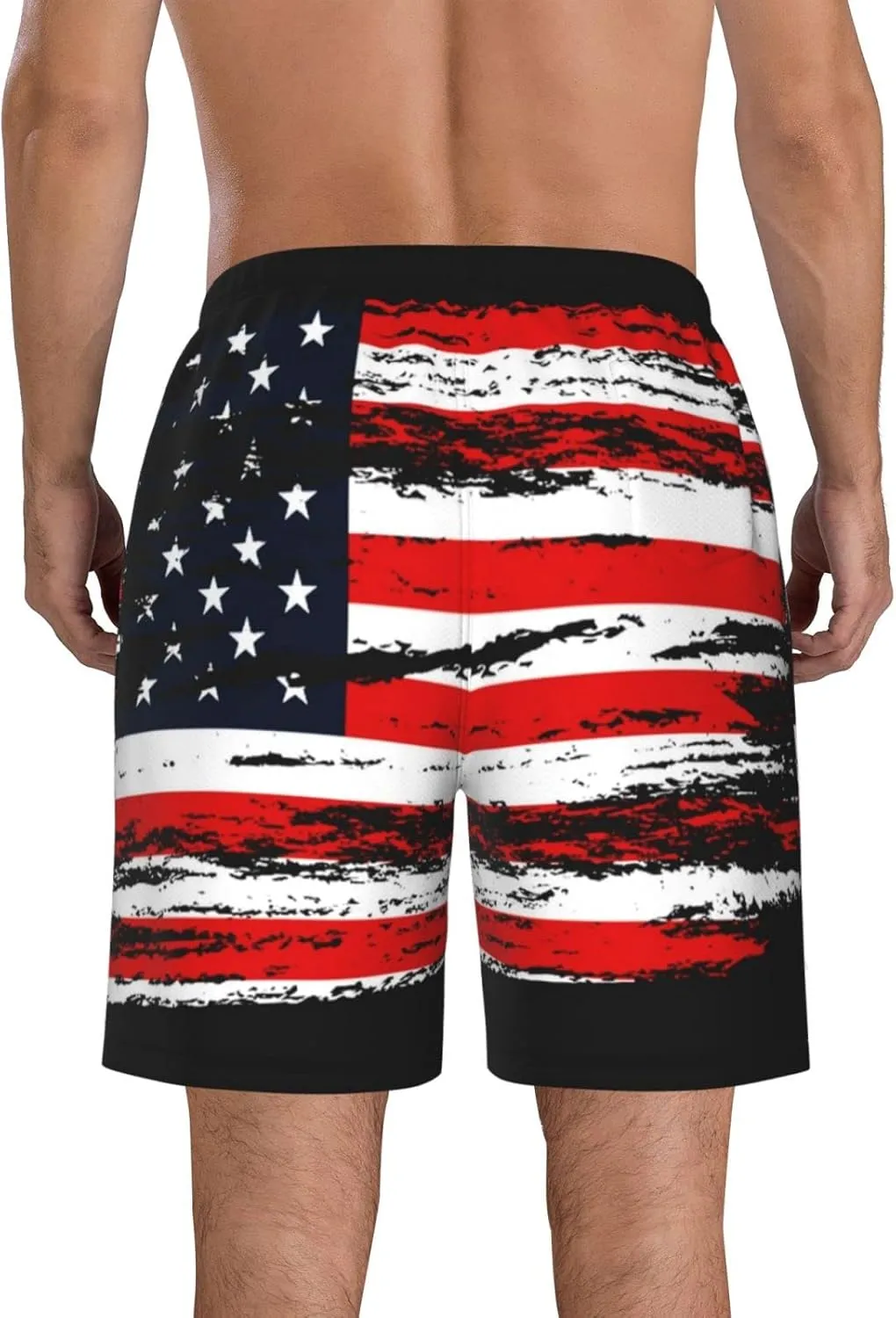 SWEET TANG Men's Soft Short Pants Breathable Beachwear Loose Shorts with Pockets