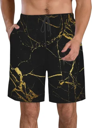 SWEET TANG Men's Soft Short Pants Breathable Beachwear Loose Shorts with Pockets