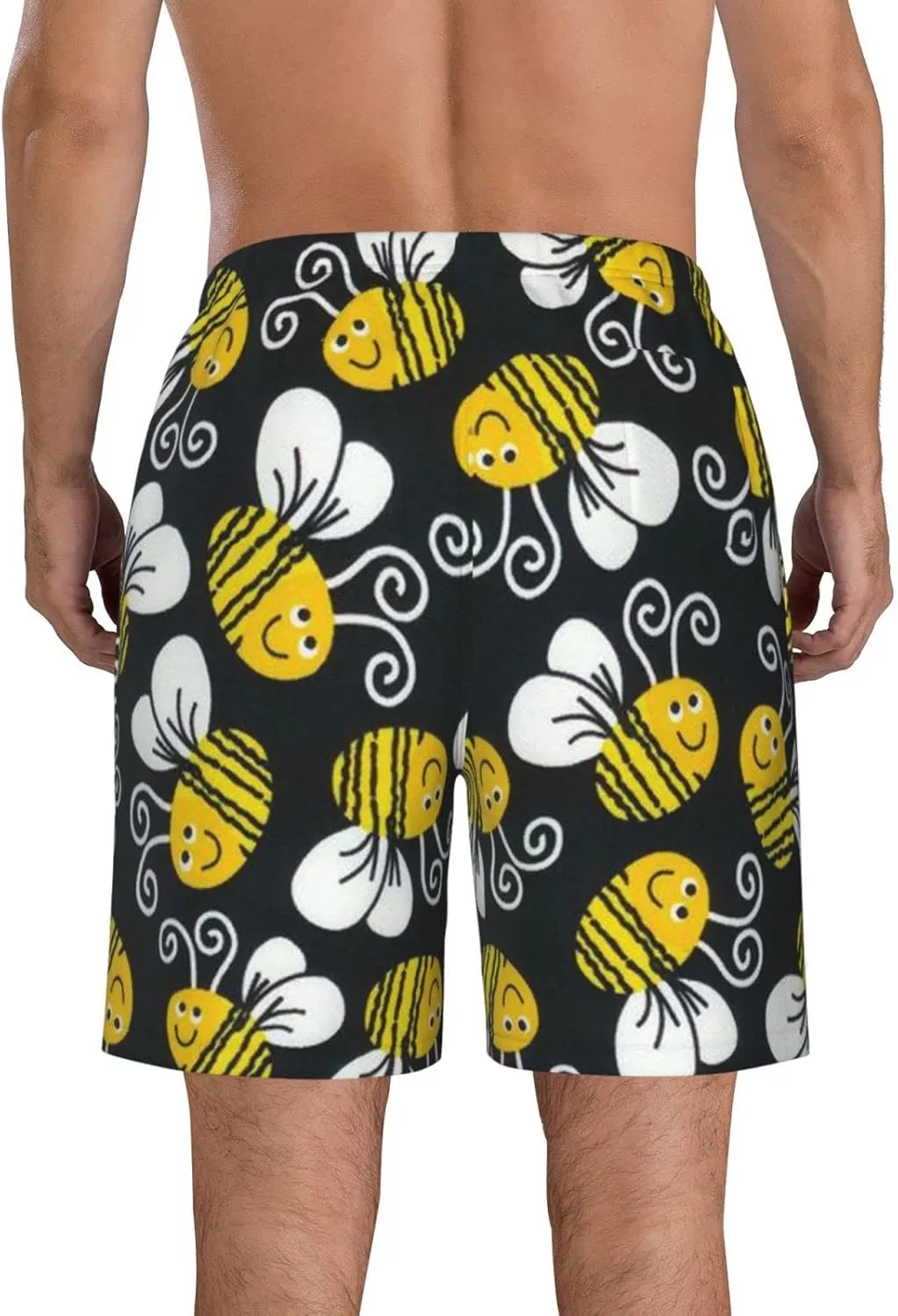 SWEET TANG Men's Soft Short Pants Breathable Beachwear Loose Shorts with Pockets