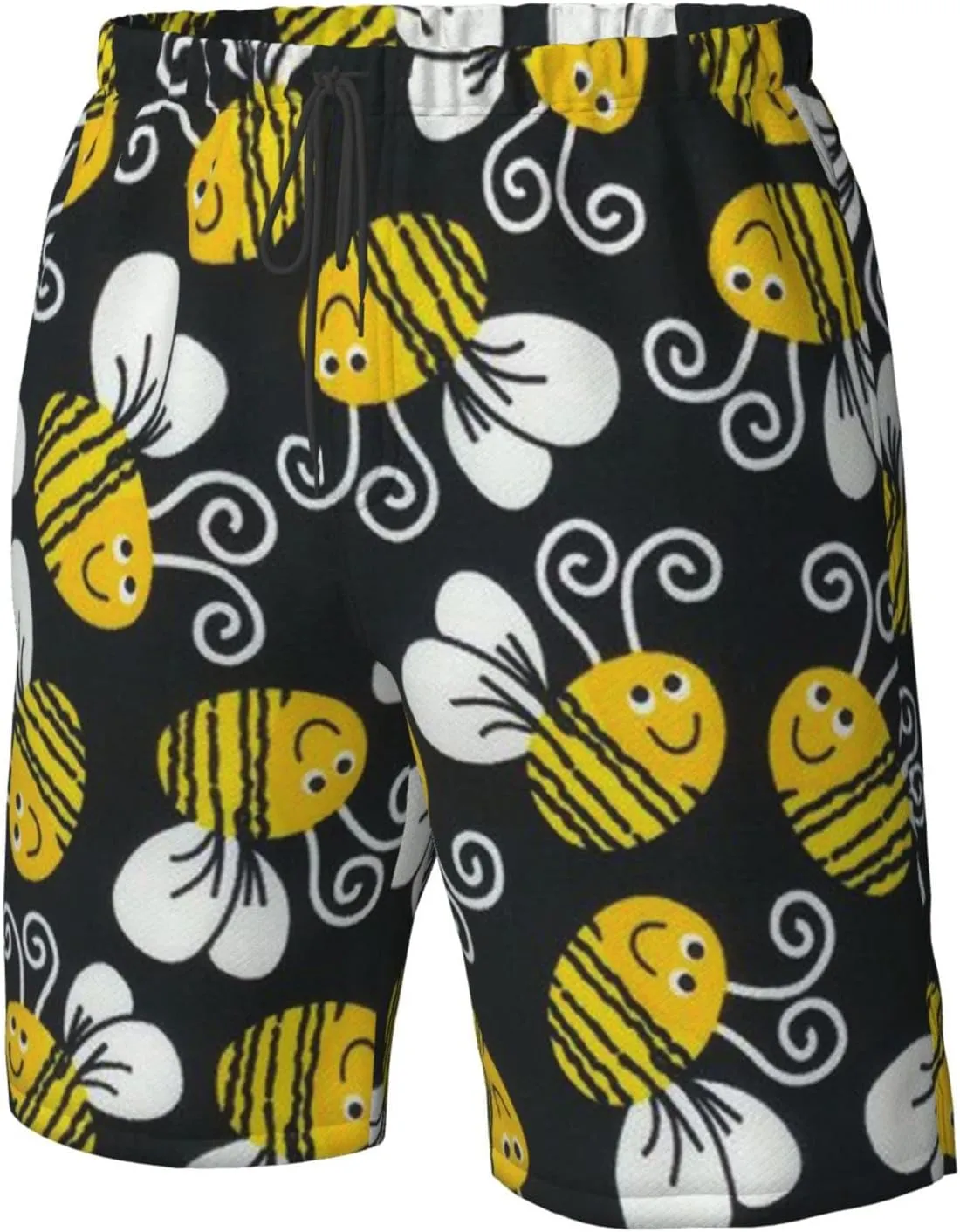SWEET TANG Men's Soft Short Pants Breathable Beachwear Loose Shorts with Pockets