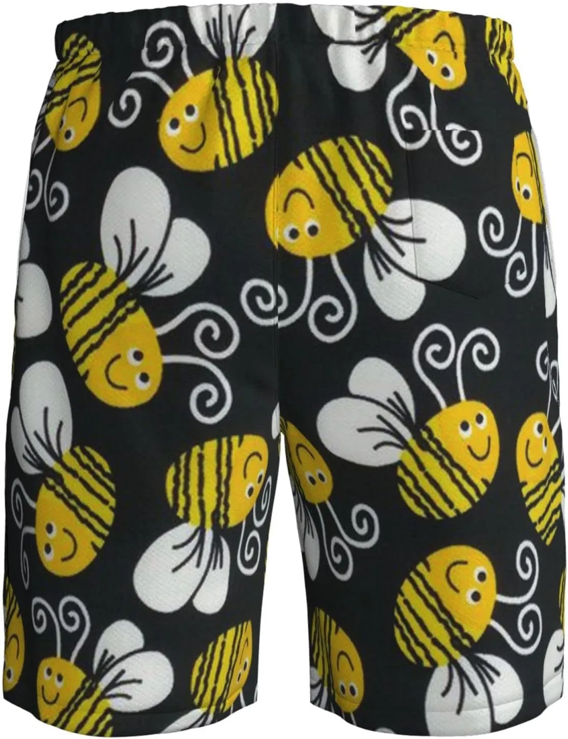 SWEET TANG Men's Soft Short Pants Breathable Beachwear Loose Shorts with Pockets