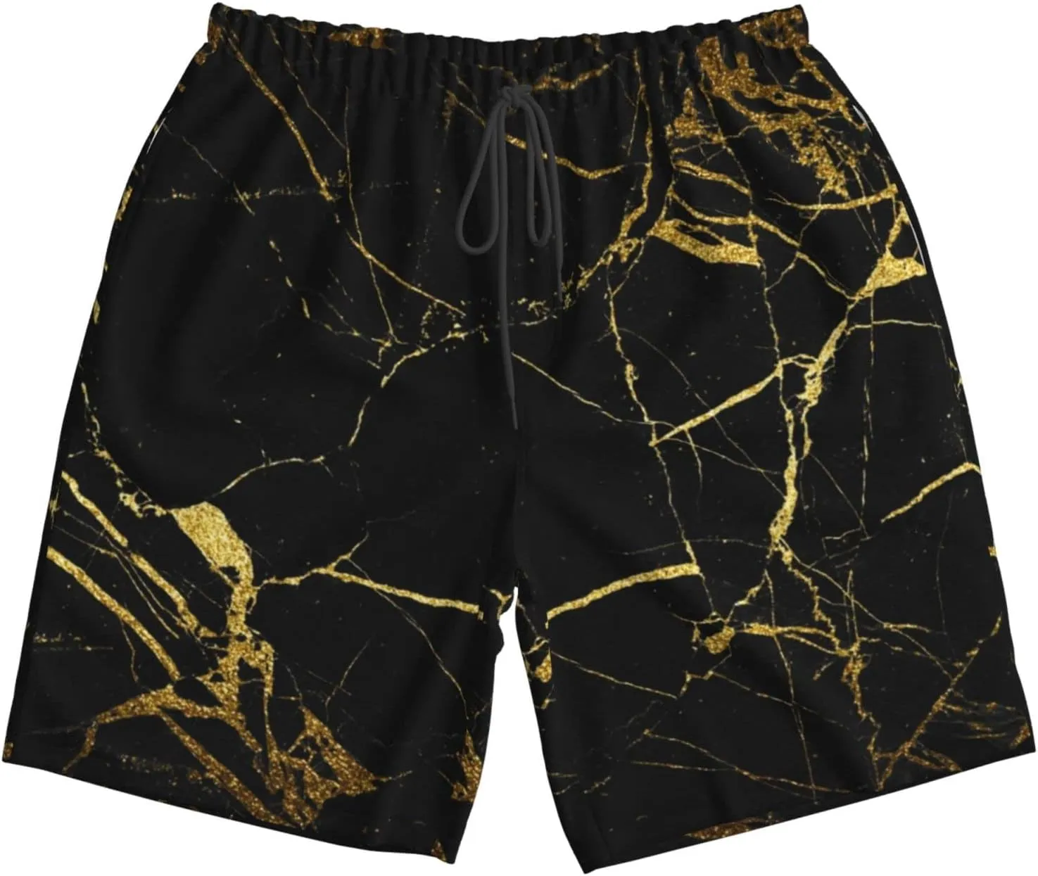 SWEET TANG Men's Soft Short Pants Breathable Beachwear Loose Shorts with Pockets