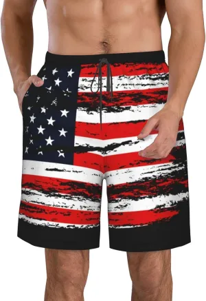 SWEET TANG Men's Soft Short Pants Breathable Beachwear Loose Shorts with Pockets