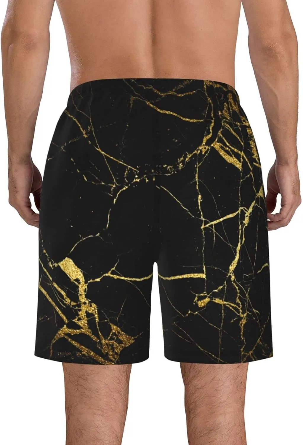 SWEET TANG Men's Soft Short Pants Breathable Beachwear Loose Shorts with Pockets