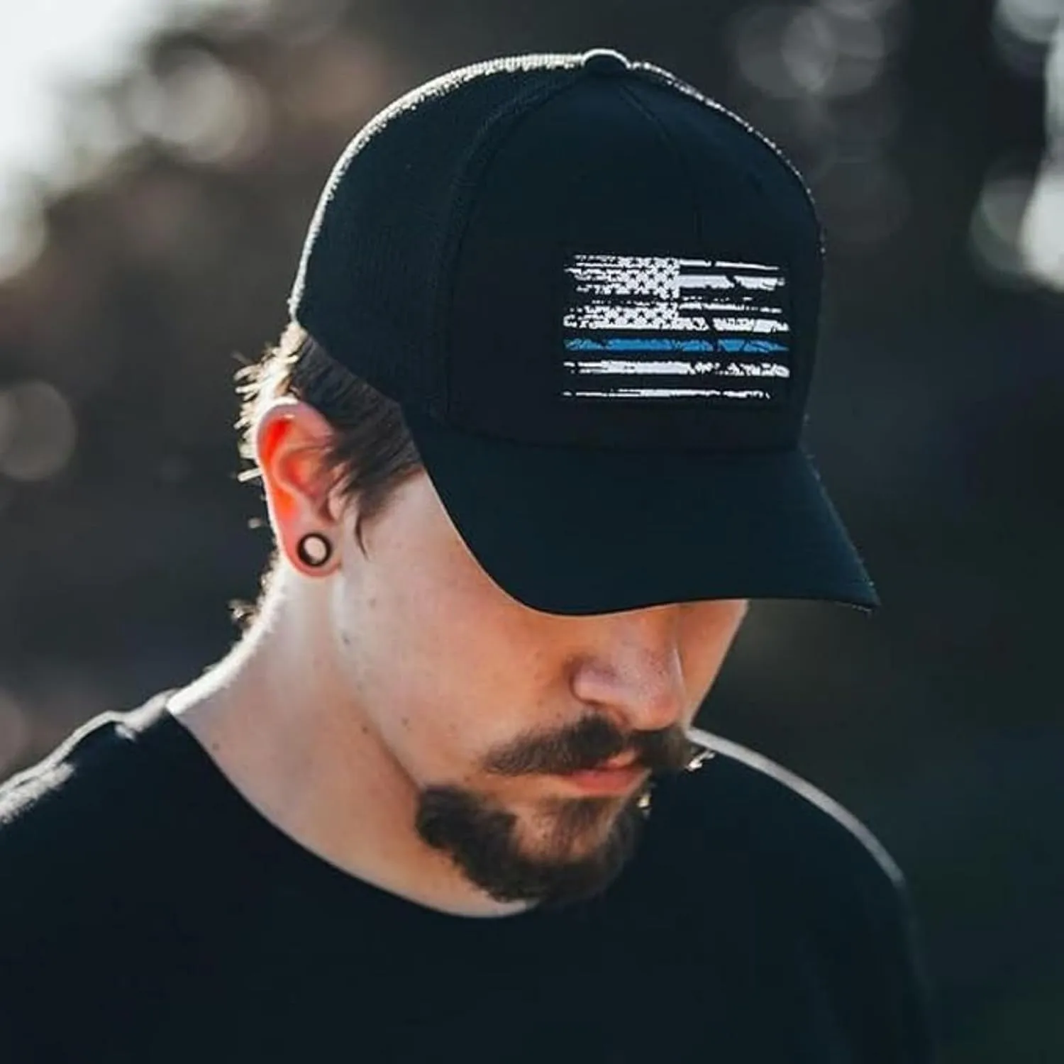 Tactical Pro Supply Flexfit Hat - American Flag Hat for Men & Women | Patriotic Woven USA Flag Flexfit Hats, Tactical Hats