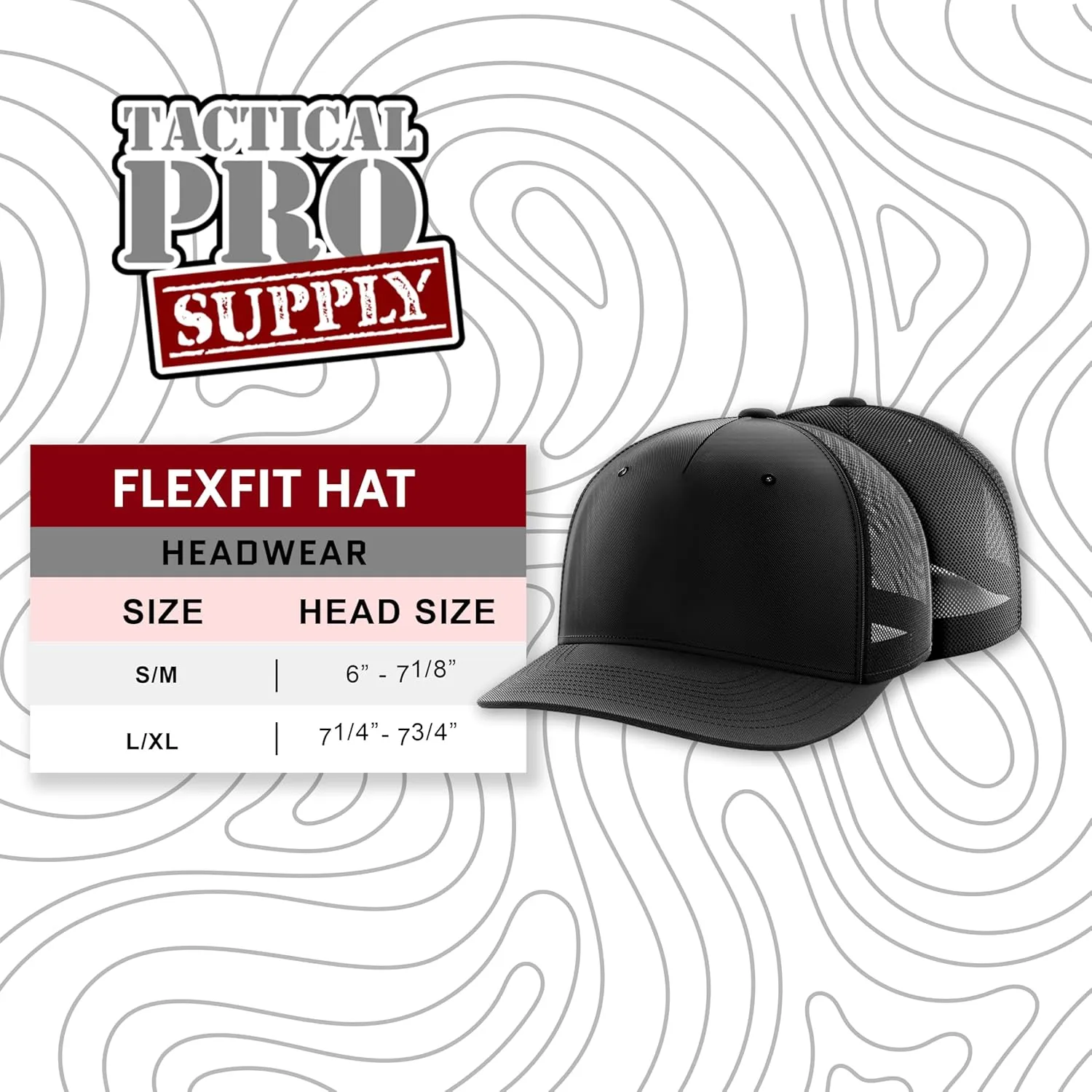 Tactical Pro Supply Flexfit Hat - American Flag Hat for Men & Women | Patriotic Woven USA Flag Flexfit Hats, Tactical Hats