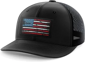 Tactical Pro Supply Flexfit Hat - American Flag Hat for Men & Women | Patriotic Woven USA Flag Flexfit Hats, Tactical Hats