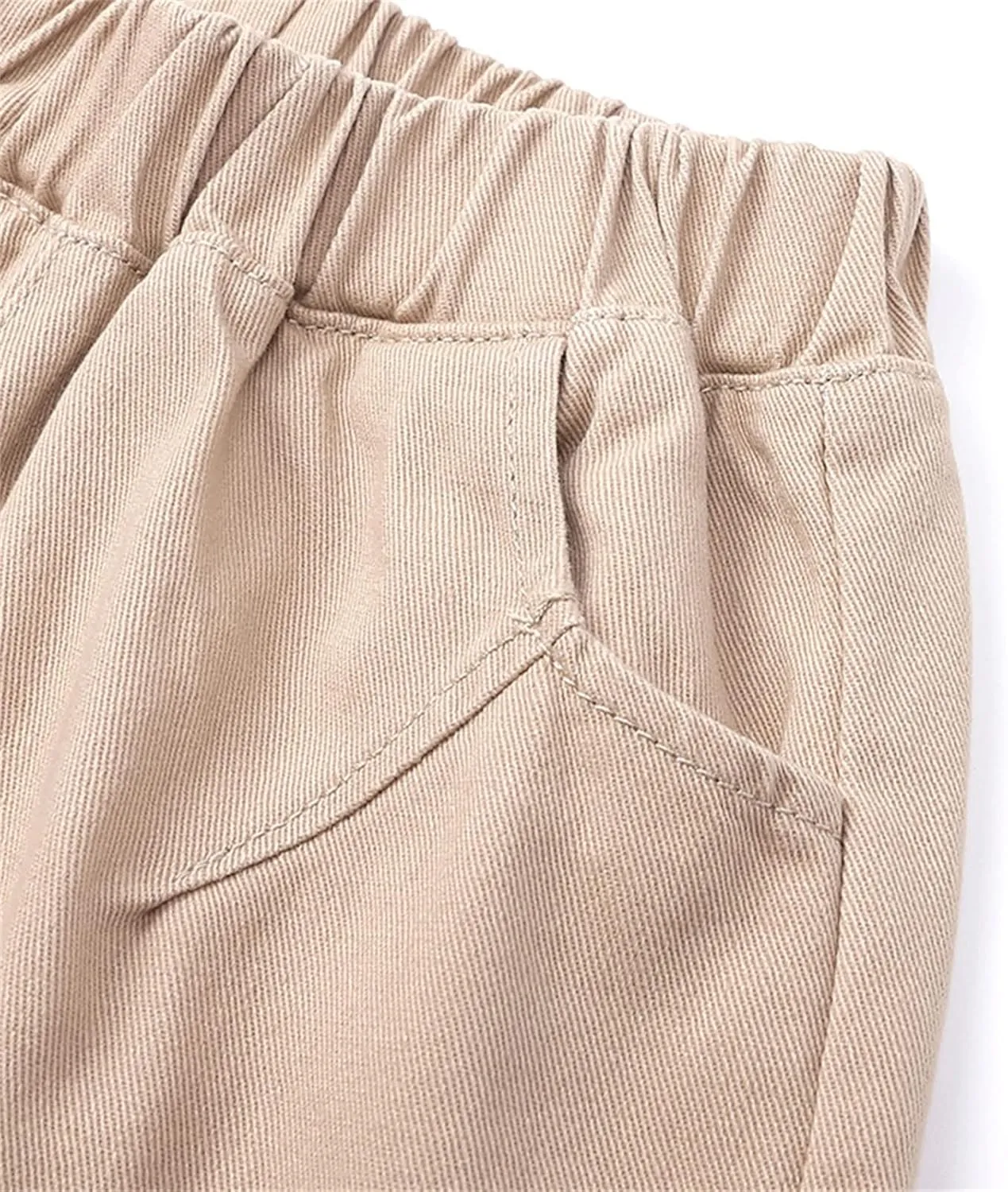 Toddler Boys Shorts French Terry Girls Cotton Shorts with Drawstring Casual Elastic Waist Pants Summer Clothes
