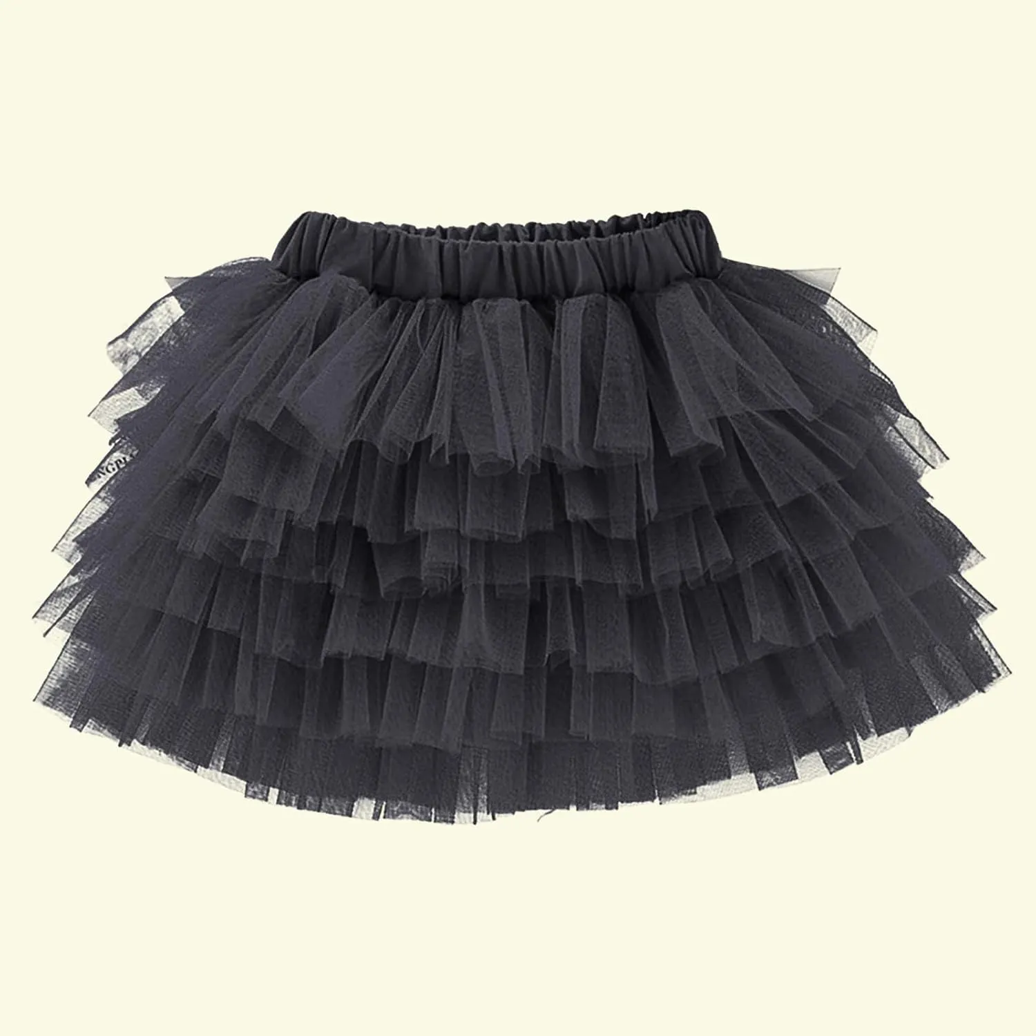 Toddler Girls Ruffle Puffy Skirts Tiered Mesh Tutus Cute Princess Skirt Solid Fluffy Tutu Half Dress for Party Dance