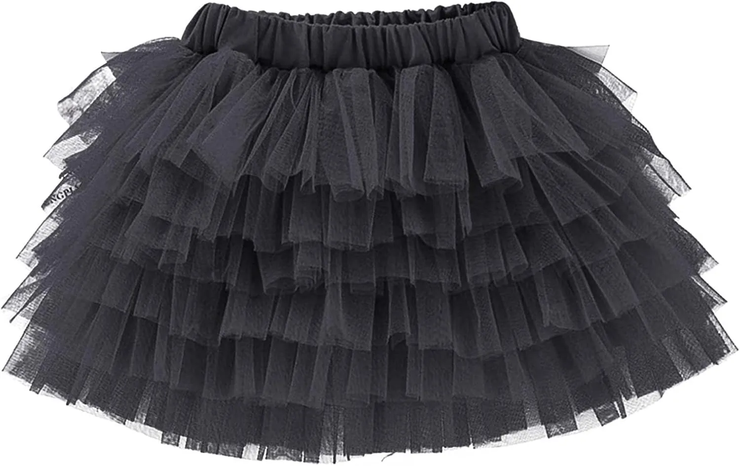 Toddler Girls Ruffle Puffy Skirts Tiered Mesh Tutus Cute Princess Skirt Solid Fluffy Tutu Half Dress for Party Dance