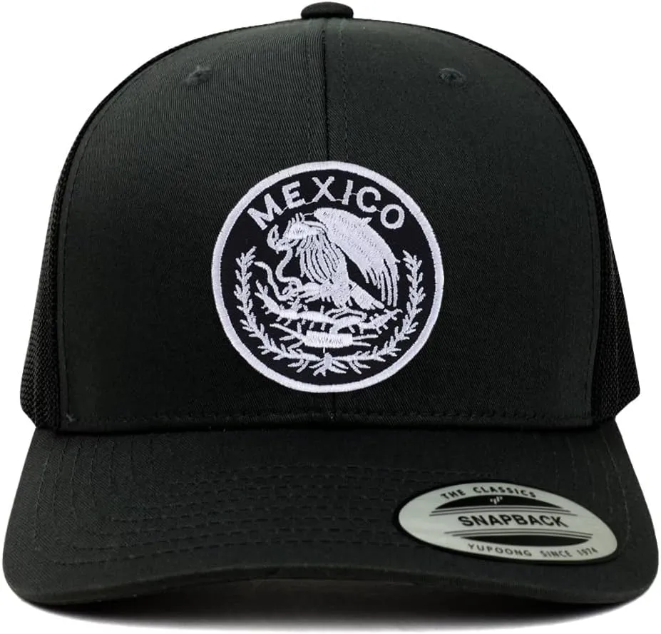 Trendy Apparel Shop Circular Mexico Patch 6 Panel Trucker Mesh Cap