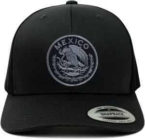 Trendy Apparel Shop Circular Mexico Patch 6 Panel Trucker Mesh Cap