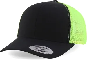 Trendy Apparel Shop Flexfit Oversize XXL Structured Blank 6 Panel Retro Trucker Mesh Cap