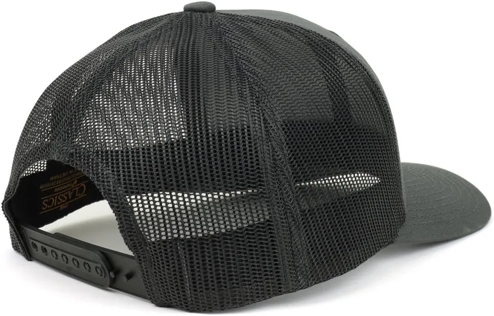 Trendy Apparel Shop Flexfit Oversize XXL Structured Blank 6 Panel Retro Trucker Mesh Cap