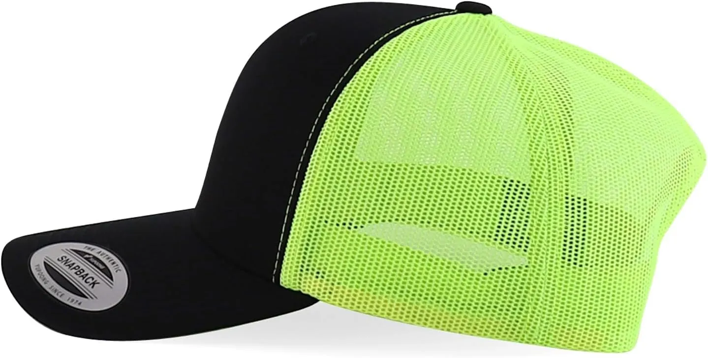 Trendy Apparel Shop Flexfit Oversize XXL Structured Blank 6 Panel Retro Trucker Mesh Cap