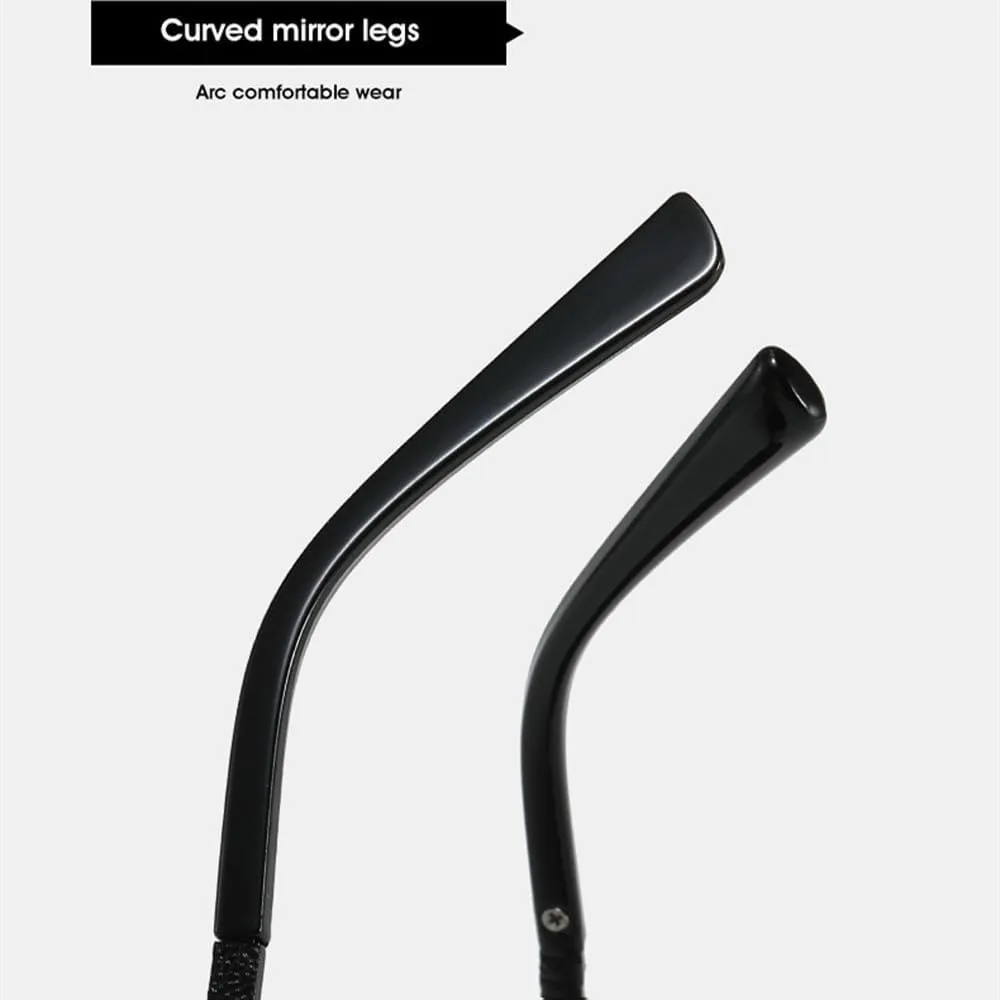 Trendy Oval Metal Frame Sunglasses Hip Hop Luxury Metal Frame Sun Glasses Outdoor Travel Shades Unisex UV400