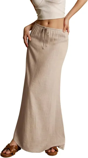 Trendy Women's Skirts, Casual Vacation Maxi Elegantes Beach Womens Skirts
