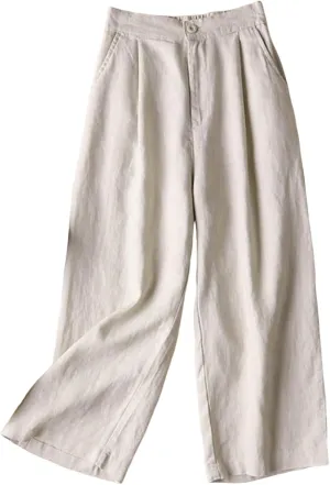 Wide Leg Pants Women Solid Color Stretch Sweatpants Straight Leg Trousers Elastic Waist Fall Bottoms for Women